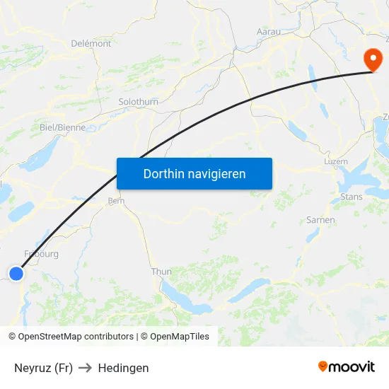 Neyruz (Fr) to Hedingen map