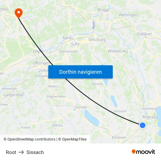 Root to Sissach map