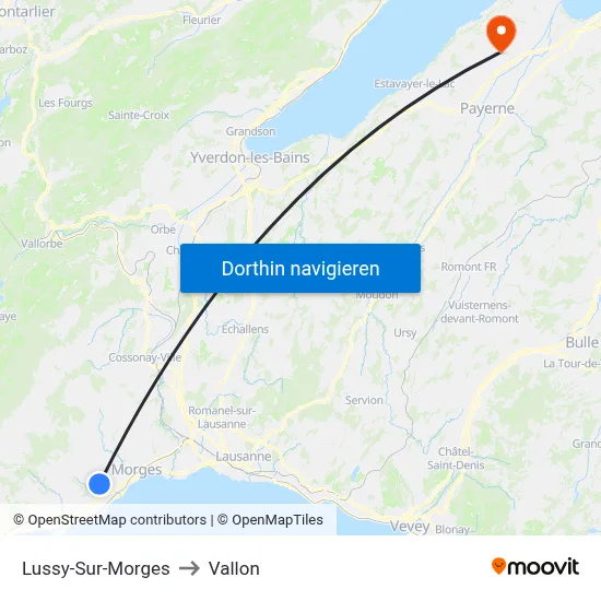 Lussy-Sur-Morges to Vallon map