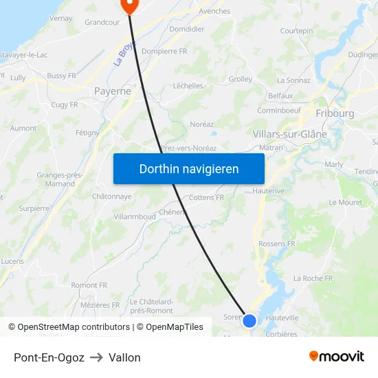 Pont-En-Ogoz to Vallon map