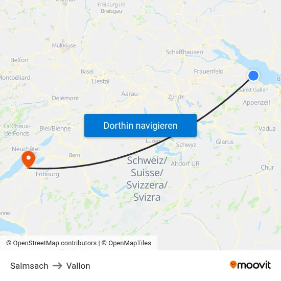 Salmsach to Vallon map