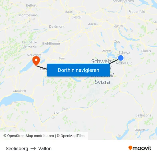 Seelisberg to Vallon map
