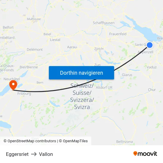 Eggersriet to Vallon map