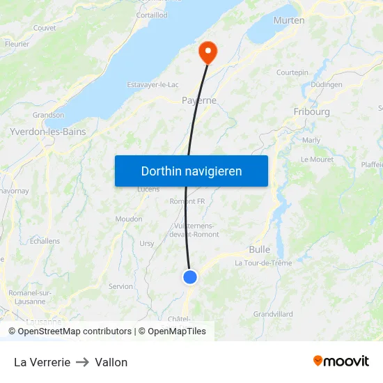 La Verrerie to Vallon map
