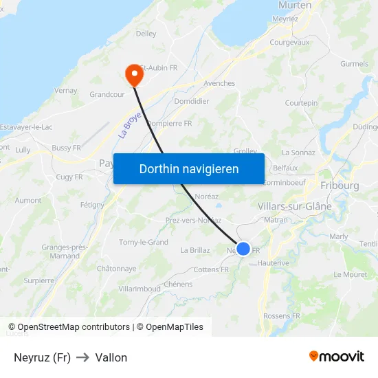 Neyruz (Fr) to Vallon map
