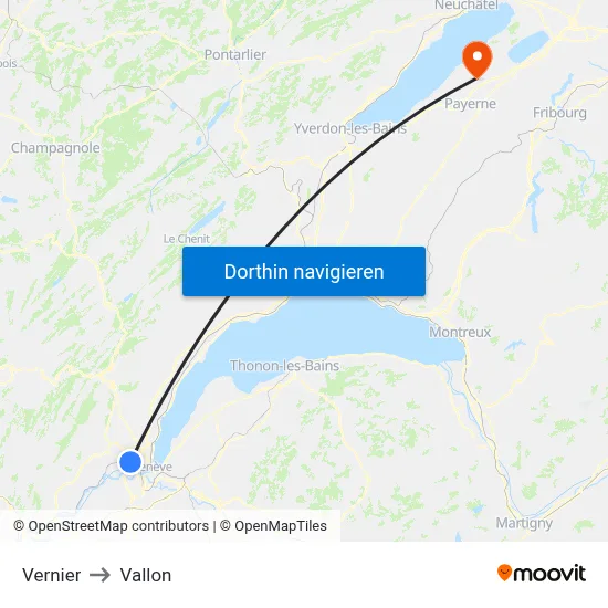Vernier to Vallon map