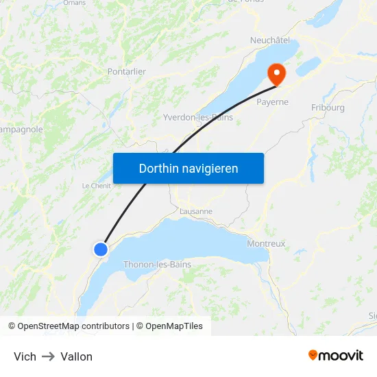 Vich to Vallon map