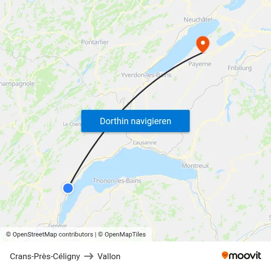 Crans-Près-Céligny to Vallon map