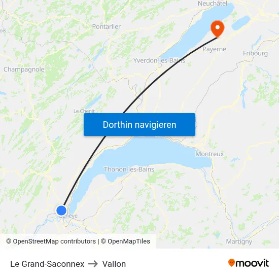 Le Grand-Saconnex to Vallon map