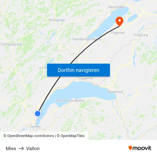 Mies to Vallon map