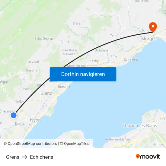 Grens to Echichens map