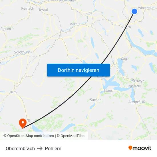 Oberembrach to Pohlern map