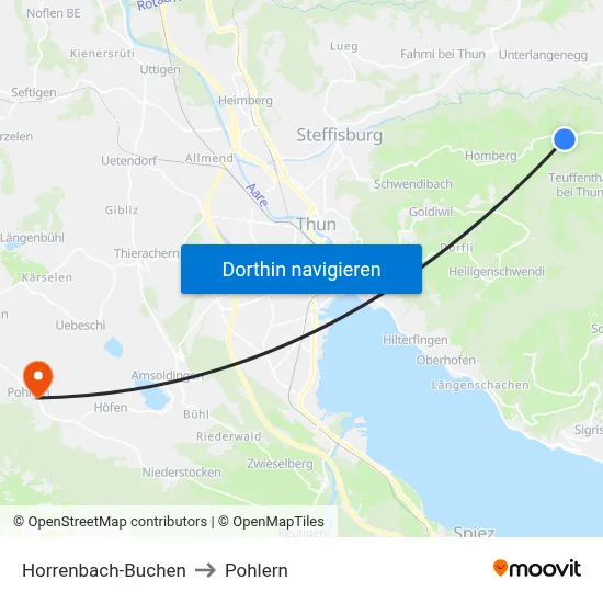 Horrenbach-Buchen to Pohlern map