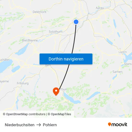 Niederbuchsiten to Pohlern map