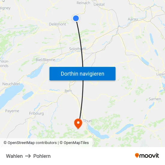 Wahlen to Pohlern map