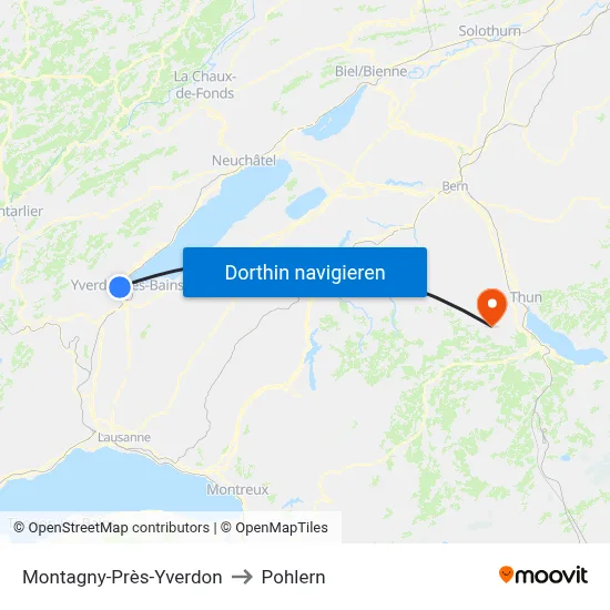 Montagny-Près-Yverdon to Pohlern map