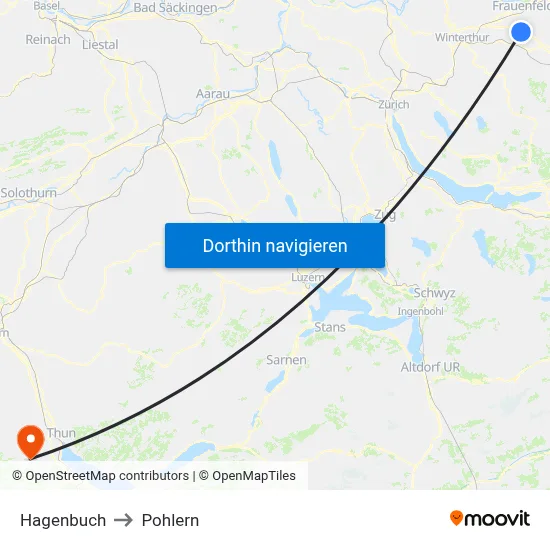 Hagenbuch to Pohlern map