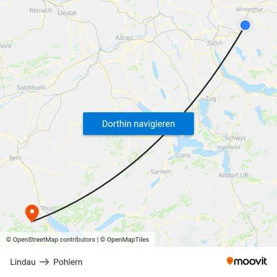 Lindau to Pohlern map