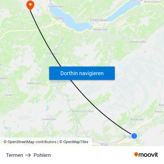 Termen to Pohlern map