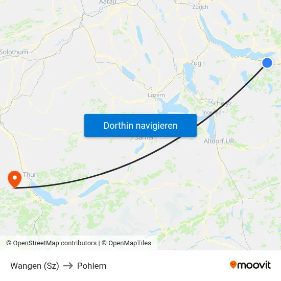 Wangen (Sz) to Pohlern map