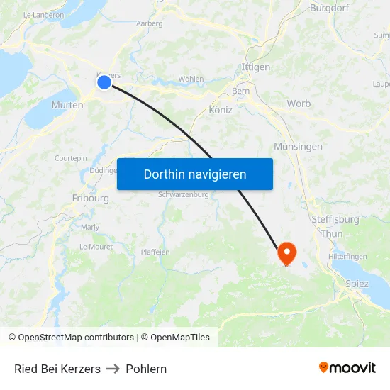 Ried Bei Kerzers to Pohlern map