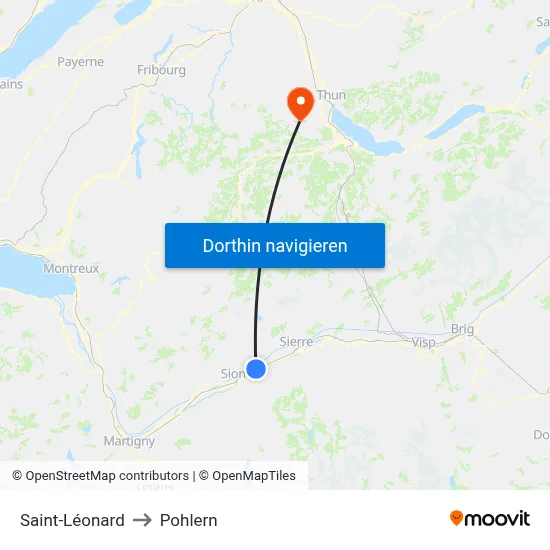 Saint-Léonard to Pohlern map