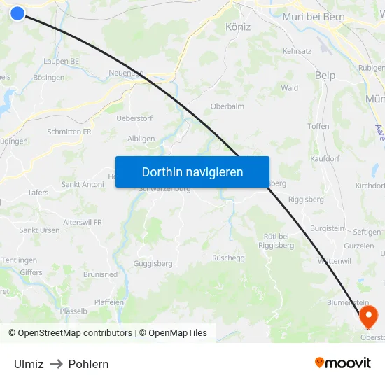 Ulmiz to Pohlern map