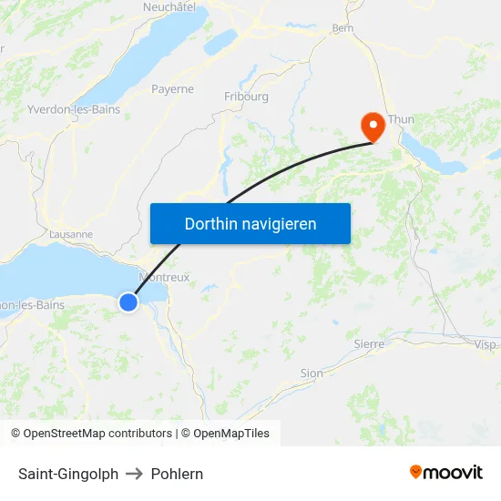 Saint-Gingolph to Pohlern map