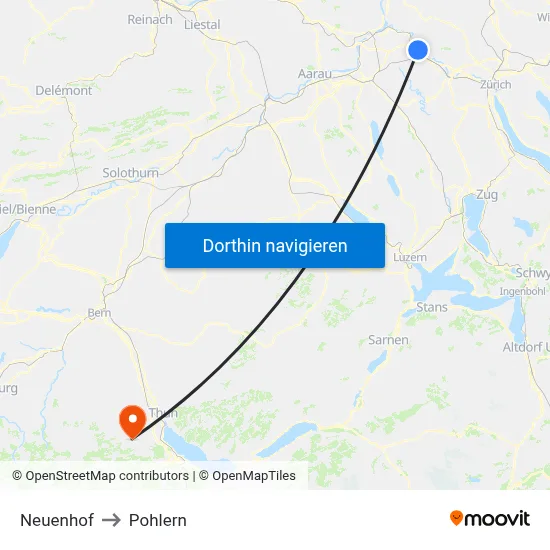 Neuenhof to Pohlern map