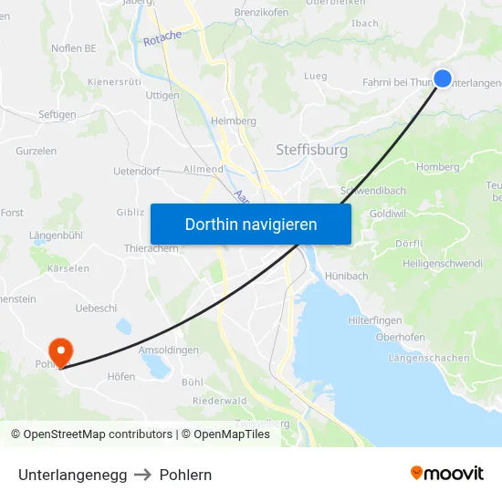Unterlangenegg to Pohlern map
