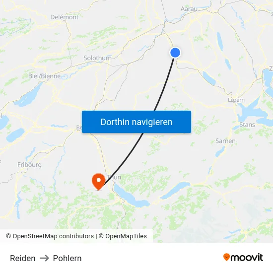 Reiden to Pohlern map