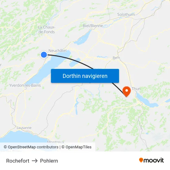 Rochefort to Pohlern map