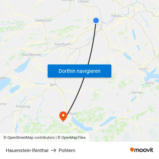Hauenstein-Ifenthal to Pohlern map