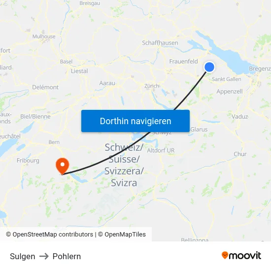 Sulgen to Pohlern map
