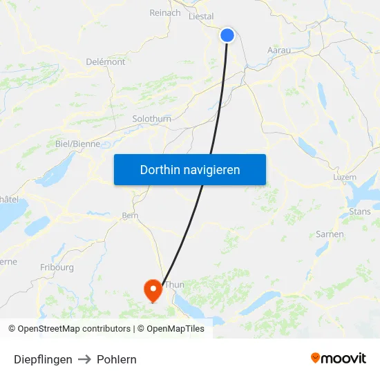 Diepflingen to Pohlern map