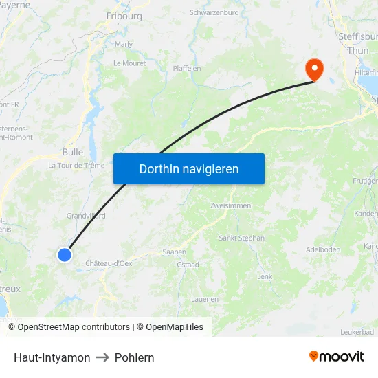 Haut-Intyamon to Pohlern map
