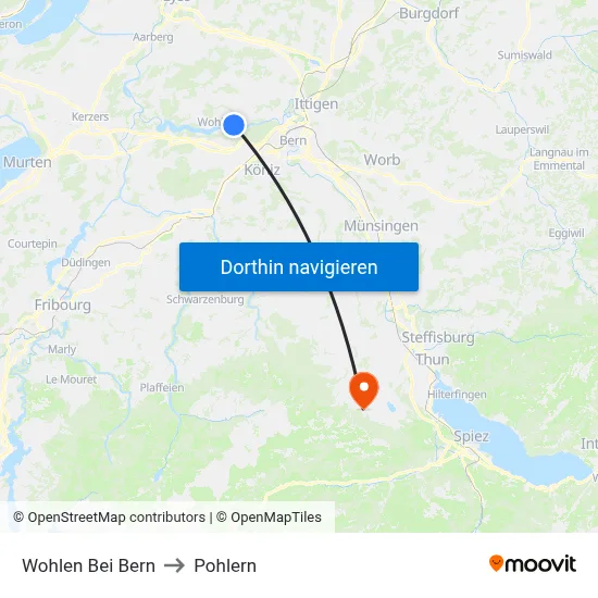 Wohlen Bei Bern to Pohlern map