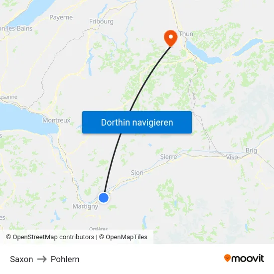 Saxon to Pohlern map