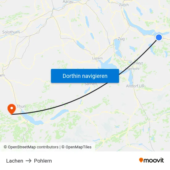 Lachen to Pohlern map