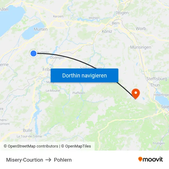 Misery-Courtion to Pohlern map