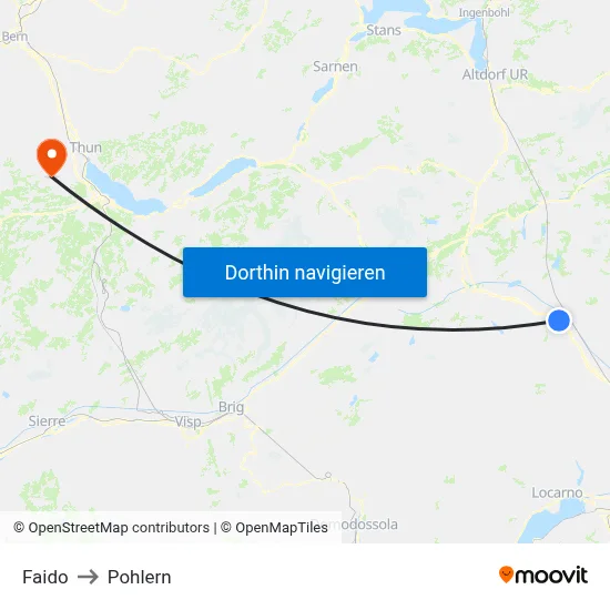 Faido to Pohlern map