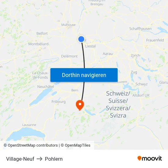 Village-Neuf to Pohlern map