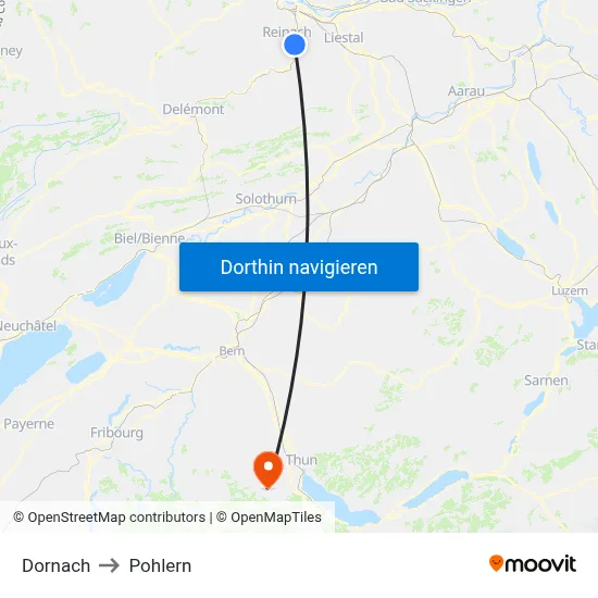 Dornach to Pohlern map