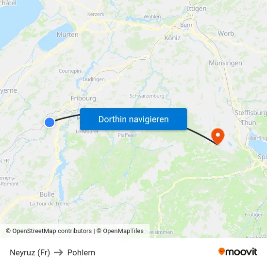 Neyruz (Fr) to Pohlern map
