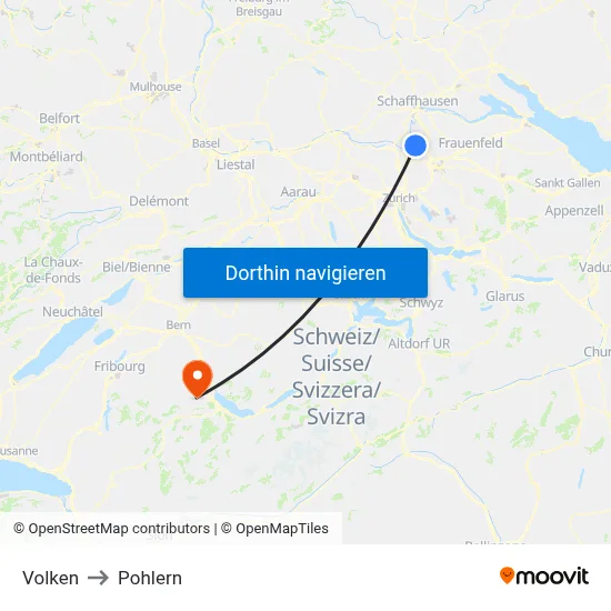 Volken to Pohlern map