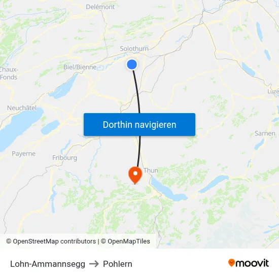 Lohn-Ammannsegg to Pohlern map