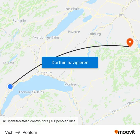 Vich to Pohlern map