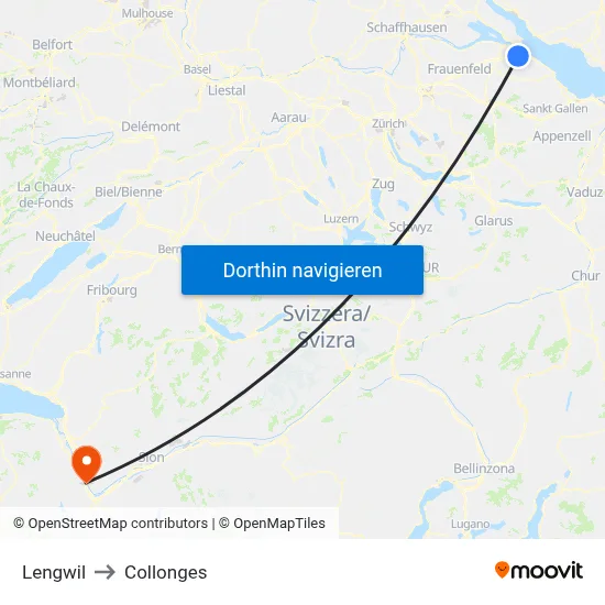 Lengwil to Collonges map