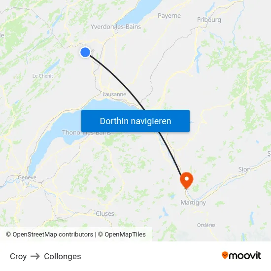 Croy to Collonges map