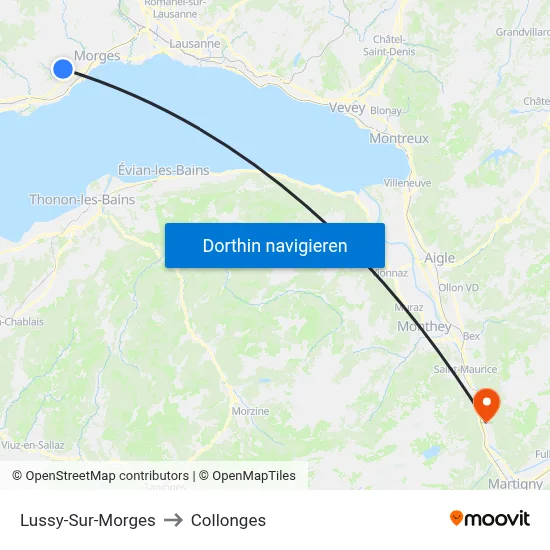Lussy-Sur-Morges to Collonges map